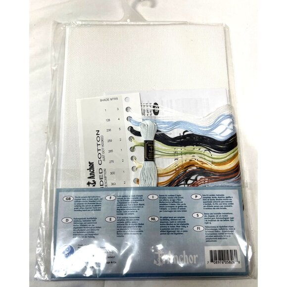 Anchor Counted Cross Stitch Kit "Just Got Hooked" 11" x 5.5" Aida Fabric Flaming - Picture 5 of 6